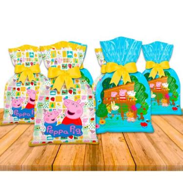 Imagem de 12 Sacolas surpresa Lembrancinhas  PEPPA PIG decoração festa - REGINA