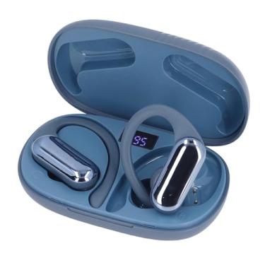 Imagem de Fones de Ouvido Abertos, Fones de Ouvido Esportivos Sem Fio Bluetooth V5.3 Com Estojo de Carregamento Com Display Digital 40 Horas de Reprodução para Correr, Caminhar (Azul)