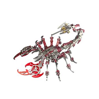Imagem de 3D Metal Model Kits, Mechanical Scorpion King Red 3D Metal Puzzle,Steel Warcraft Collection DIY Animal Brain Teasers Simple 3D Puzzles