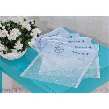 Imagem de Kit 5 Saquinho Organizador de Roupa de Bebê recém nascido com Zíper - 