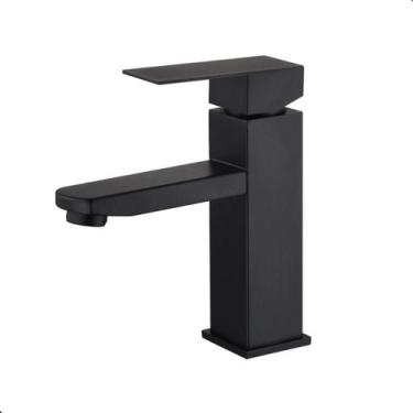 Imagem de Torneira Monocomando Misturador Banheiro Lavabo Preta Baixa - Knakasak