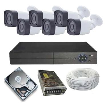 Imagem de Kit Cftv 6 Câmeras Infravermelho Full Hd 1080p 2 Mp + Dvr 8 Canais Mul