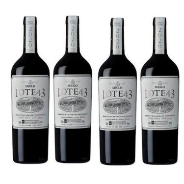 Imagem de Kit 4 Un Vinho Miolo Lote 43 750 ml