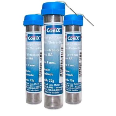 Imagem de Tubo Solda Estanho 1mm 63x37 1.0mm C/ Fluxo - Cobix