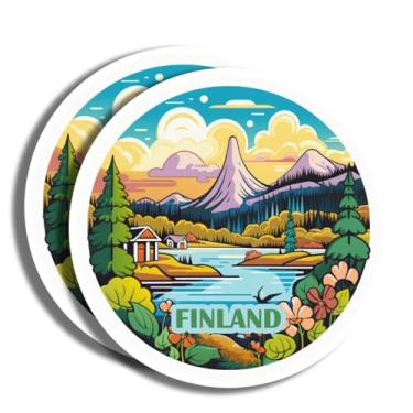 Imagem de Adesivos da Finlândia - Decalque de 12,7 cm - Marcos famosos - para bagagem, laptop, garrafa de água, carro, scrapbooking - Lembrança da Finlândia - Mais de 130 opções para escolher - Impresso em