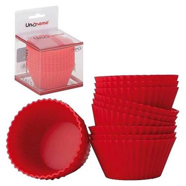 Imagem de Kit 12 Formas Forminhas Silicone Mini Cupcake Muffin Bolo - Unyhome