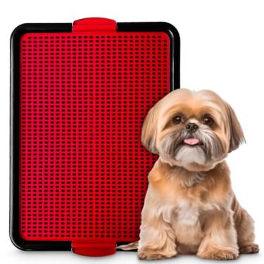 Imagem de Sanitário Banheiro Tapete Higienico Lavável Cachorro Gato (Vermelho, Único)