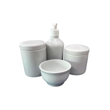 Imagem de Kit Higiene Bebê Porcelana Premium Azul e Rosa Menino/Menina (Branco/Branco)