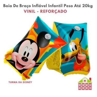 Imagem de Boia De Braço Mickey Disney Inflável Criança Infantil Peso 20kg Nadar 