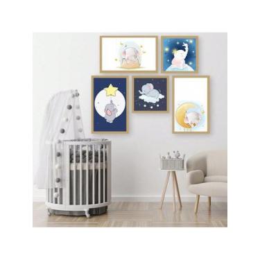 Imagem de Kit 5 Placas Quadros Decorativos Quarto Baby Infantil Menino Menina 70