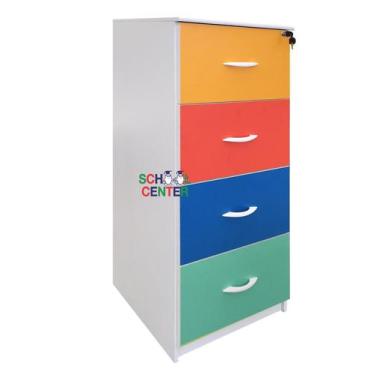 Imagem de Arquivo Pasta Suspensa 4 Gavetas Coloridas - SchoolCenter