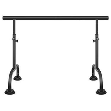 Imagem de CUTPOIY Barra de balé, bastões de alongamento de dança ajustáveis independentes, barra de ginástica de fitness móvel para adultos e crianças (preto-4 m)