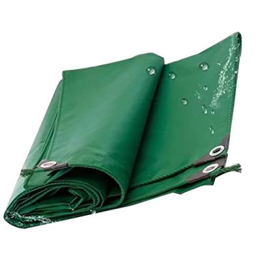 Imagem de Lona de lona verde resistente à prova d'água capa de chão reforçada 450g/m² 0,4 mm de espessura para acampamento ao ar livre tenda móveis caravana capa protetora (tamanho: 3x3m)