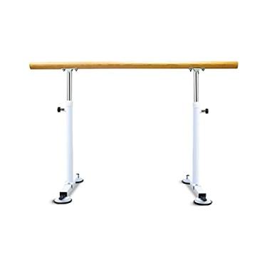 Imagem de CUTPOIY Bastão de balé, barra de balé ajustável, barra de balé portátil para casa crianças adultos alongamento dança ginástica (branco 1,5 m)
