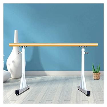 Imagem de CUTPOIY Bastão de dança portátil, barra de balé para casa, adultos, crianças, balé autônomo, alongamento, equipamento de ioga ajustável (branco 1 m)