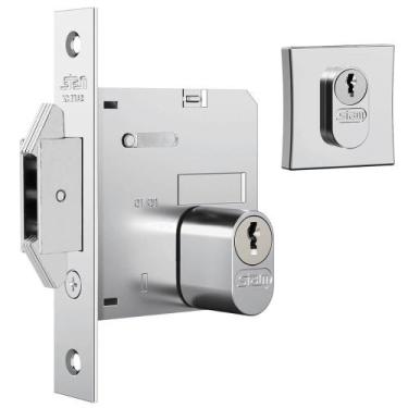 Imagem de Fechadura Biel 1006 para Porta de Bater e Correr com Roseta Quadrada C