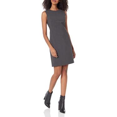 Imagem de Theory Vestido feminino justo de manga curta, Melange de carvão, 9