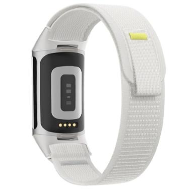 Imagem de Oanux Pulseira de reposição esportiva de nylon compatível com Fitbit Charge 6/Fitbit Charge 5, esportiva, macia, ajustável, respirável, para relógio Charge 6/5