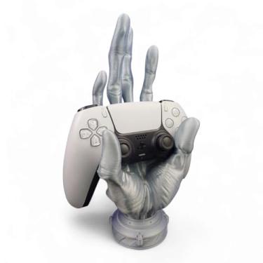 Imagem de Suporte Controle Mesa Videogame Ps3 E Ps4 Xbox Alien 6 Dedos (Prata)