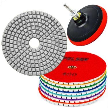 Imagem de 7 Lixa Diamantada para polir porcelanatos marmores e granitos 100mm po