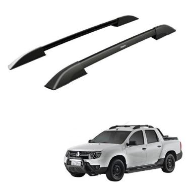 Imagem de Rack Teto Longarina Duster Oroch 2019 2020 Alumínio Preto - Bepo