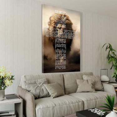 Imagem de Quadro decorativo salmo 91 - MeMoldura, Chassi Borda Infinita, 80x120c