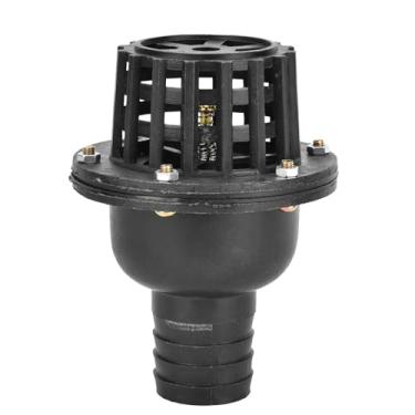 Imagem de QANYEGN Válvula de pé bomba de água, válvula de retenção plana de baixa pressão de PVC preto, válvula de pé de baixa pressão para o chuveiro de máquina de fluido (1.5in)