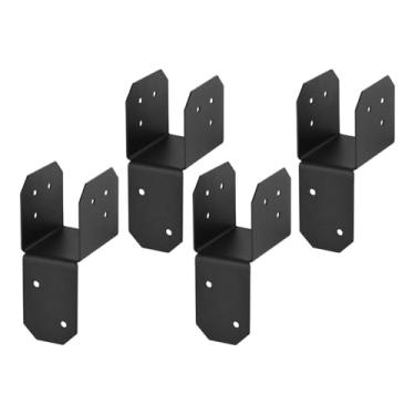 Imagem de WeiLaiKeQi 4x Conector de ancoragem de Suporte de fixação de telhado Placa de suporte de reparo de base de poste para pérgola Casa de madeira, 3.8 Cm