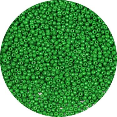 Imagem de Bala&Fillic Grânulos de semente de cor verde tamanho 3 mm 4000 peças/100 gramas, 8/0 contas redondas de artesanato de vidro para fazer joias, brincos, pulseiras, colar