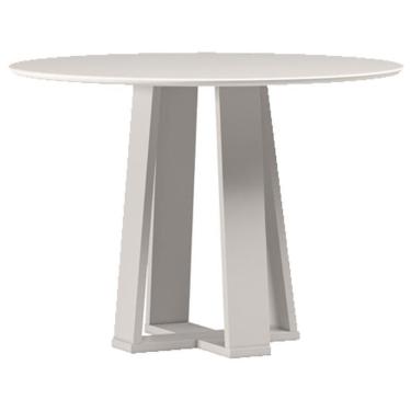 Imagem de Mesa De Jantar 100x100 Cm Isabela Com Vidro Off White – New Ceval