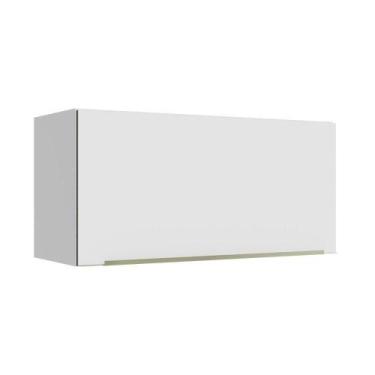 Imagem de Armário Aéreo 70 Cm 1 Porta Branco/branco Veludo Lux Madesa Branco