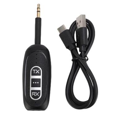 Imagem de Jectse Receptor de Transmissor 5.4, Adaptador de áudio Sem Fio Com Faixa de Baixa Latência 8m, Tomada de áudio Rotativa, Porta de Carregamento USB Tipo C, Bateria de íons de Lítio de