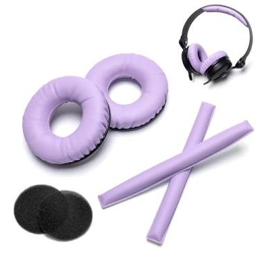 Imagem de Voarmaks Kits De Almofadas Ouvido Coloridas Em Arco-Íris Compatíveis Com Sennheiser Hd25 Hd250Bt Hd25-Ll Hd25S Il Hmd25, Capas Espuma Para Fones (Conjuntos Lr Roxos)