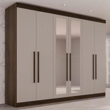 Imagem de Guarda-Roupa Casal Palazzo Luxo 6 Porta 6 Gavetas 100% Mdf com Espelho