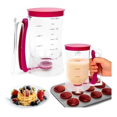Imagem de Jarra Dispensador De Massas Copo Medidor 900ml Cupcakes Panquecas - ZE