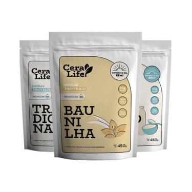 Imagem de Combo 3 Mingau Proteico Ceralife Sabor 450g - Cera Life