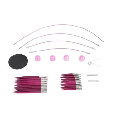 Imagem de Zhjvihx Conjunto de Agulhas de tricô Circular, Agulhas de tricô Circular Destacáveis para crochê