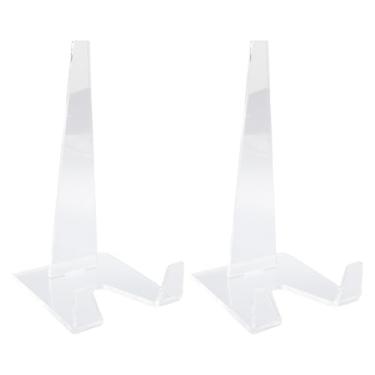 Imagem de Diydeg Suporte de Placa de Acrílico, 2pcs Acrílico Clear Book Display Plate Display Stand para Livro Decorativo Placa Photo Platter Combatinha Arte do Escritório Em Casa