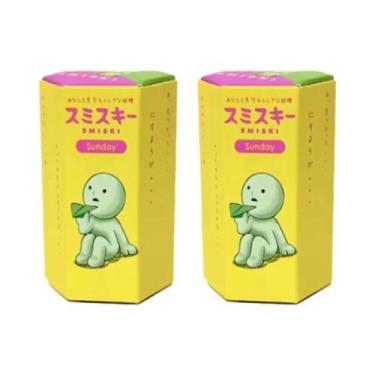 Imagem de Figura De Anime Que Brilha No Escuro Smiski Sunday Series Blind Box Mo