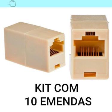 Imagem de Amplie Sua Rede - Kit 10 Conectores Rj45 Fêmea - So Produto