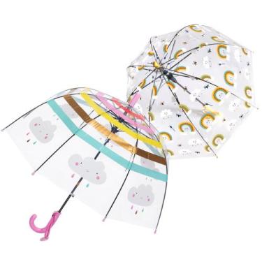 Imagem de Guarda-chuva Clear Dome RONIARE para crianças, pacote com 2 unidades, 