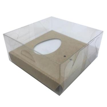 Imagem de 20 Caixas Para Ovo De Colher 50G, Em Acetato, Páscoa, Kraft - Embala C