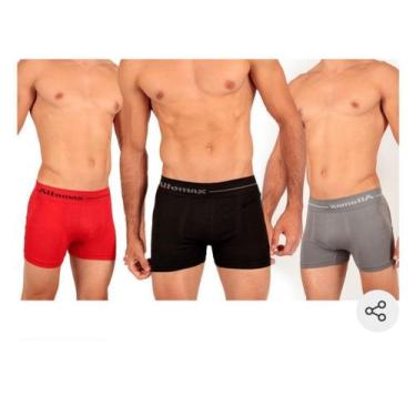 Imagem de Kit com 10 pecas Cueca Box Boxer Masculino Altomax Sem Costura Microfi