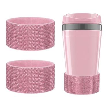 Imagem de YELARXI Bota de silicone com glitter, botas protetoras de diamante, protetor de copo antiderrapante brilhante com fundo de 7 cm - adequado para (garrafa de água Stanley Tumbler), pacote com 2 e 567