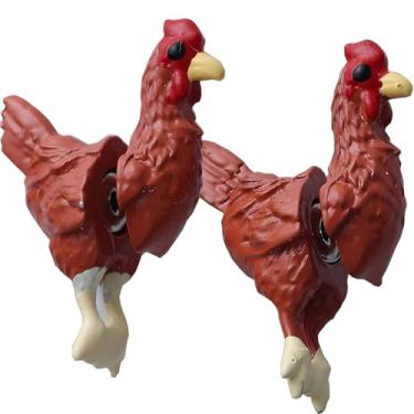 Imagem de Brincos de galinha de fazenda | Mini brincos realistas de galinha | Acessórios de liga animal para mulheres | Presentes personalizados, Medium, Metal, Sem pedra preciosa