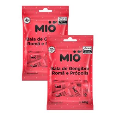Imagem de Kit 2 Bala Gengibre Romã e Própolis Mió 40g