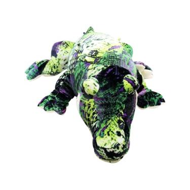 Imagem de Crocodilo De Pelúcia Multi Tons De Verde Deitado 81cm