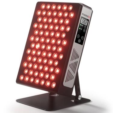 Imagem de Dispositivos de terapia de luz vermelha atualizados 2025, 78 peças de LEDs de 4 chips 630 nm-850 nm, painel de terapia de luz infravermelha próxima, brilho ajustável (20-100%), tempo (5-30 min) painel