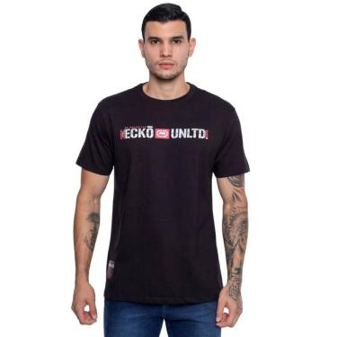 Imagem de Camiseta Ecko Unltd Logo Prateada Refletiva