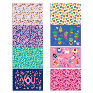 Imagem de Caderno CD cartografia milimetrado D Mais Feminino Tilibra